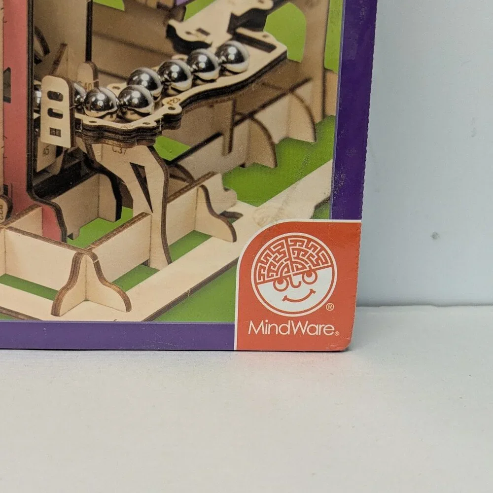 NWT! Gearjits Carnival Marble Coaster 3D Wooden Puzzle by MindWare
